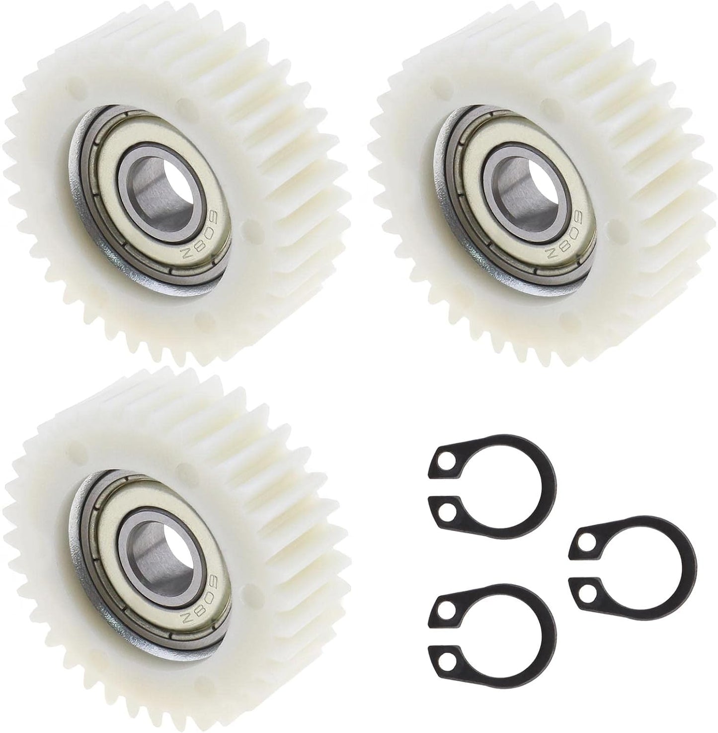 3PCS 36 Tooth E-Bike Wheel Hub Motor Planetary Gears with Bearing Compatible Petluno 38mm Diameter Nylon Gear