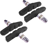 4 x bike brake blocks, 2 pairs, 60 mm, symmetric, V-brake, compatible with Shimano Tektro Avid Sram rims Cycle MTB City