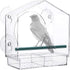 Strong suction window bird feeder, large capacity window bird feeder with removable seed tray and drainage holes for bird food, suitable for Dunnock, Blue Tit, Robin and small wild birds, 21 cm x 20 cm x 10 cm