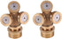 2 PCS 3 Hole Brass Atomizing Nozzle Mist Water, Brass Garden Spray Sprinkler for Gardening and Agriculture
