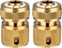 CT 2 st Brass Hose Connector Hose End Quick Coupling 1/2" Hose Pipe for Gardening, Watering, Car Washing