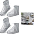 overshoes, waterproof, 4 reusable bike overshoes, anti-slip reinforcement with zip closure, can be worn anywhere, rain protection for shoes when cycling