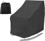 Patio rocking chair Cover waterproof Oxford fabric heavy Veranda lounge garden chair outdoor furniture protective cover (black)