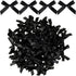 100 small ribbons, mini black satin fabric ribbons ready-made for gift DIY packaging, treat bags, cake pops, lollies, wedding favours Black