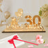 Original 30th birthday money gift wooden anniversary guest book present for men and women with LED light chain, butterfly ribbon wrapping paper 30