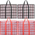 Storage bags, 4 pieces, large reusable moving bags, with zip closure and handles, storage bag, clothing, laundry bag, capacity, multifunctional for duvets