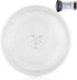 Magnetron plate, glass, 24.5 cm, microwave plate, turntable, glass plate, microwave accessories, replacement turntable with 3 attachments for standard round microwaves