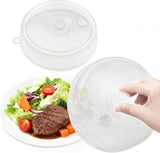 2 pieces of microwave covers, microwave cover for heating food, 23 cm and 17 cm, transparent, microwave lid with adjustable steam ventilation to prevent splatters