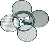 Garden sieve, soil sieve with interchangeable mesh sizes 3, 6, 9 and 12 mm, perfect garden tool for sifting soil, stones and compost.