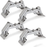 Spring-loaded hinge, 170 degrees, for kitchen cabinets, door hinges, large angle door hinges, angle stop, self-closing hinge, 4 pieces, improved version with buffer damping