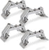 Spring-loaded hinge, 170 degrees, for kitchen cabinets, door hinges, large angle door hinges, angle stop, self-closing hinge, 4 pieces, improved version with buffer damping
