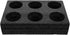 Petluno 6 Holes Takeout Beverage Cup Trays, Hot Cold Drinks Fixing Holders, Foam Coffee Carrier, Packing Tool for Restaurant Black