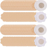 80 Pieces of Nipple Covers Breast Pasties Comfortable Adhesive Bra Disposable Satin Petals Pasties for Women Beige