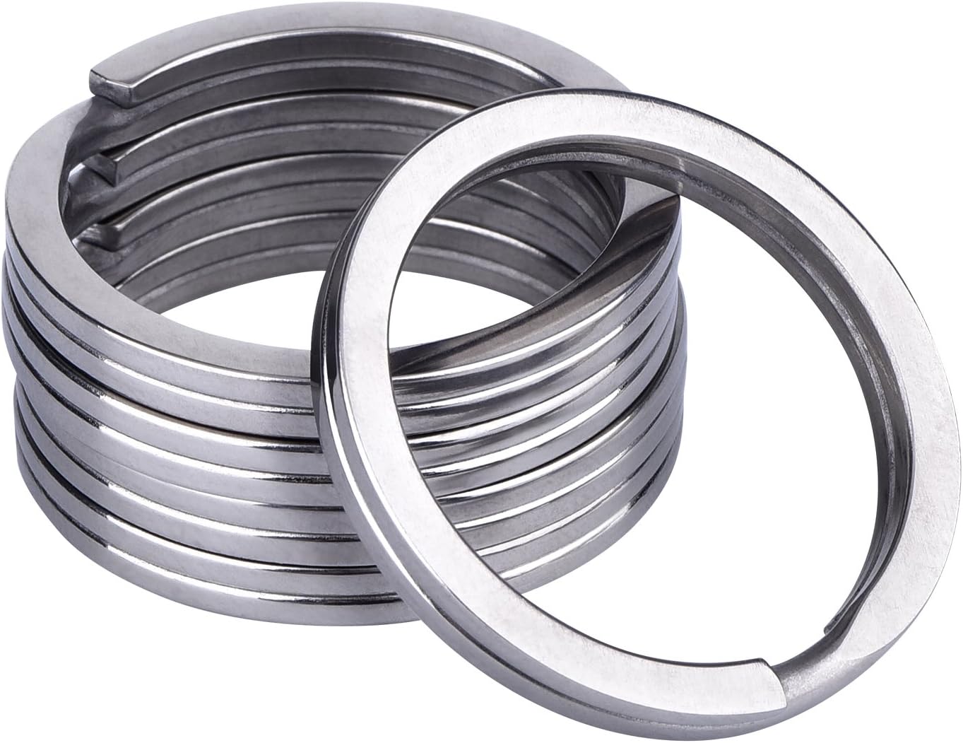 32 mm Titanium Key Rings Split Rings, 5 Pack