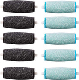 5 Extra Coarse & 5 Regular Coarse Refill Rollers, Professional Replacement Roller Heads Compatible With Amope Pedi Perfect Electronic Foot File
