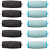 5 Extra Coarse & 5 Regular Coarse Refill Rollers, Professional Replacement Roller Heads Compatible With Amope Pedi Perfect Electronic Foot File