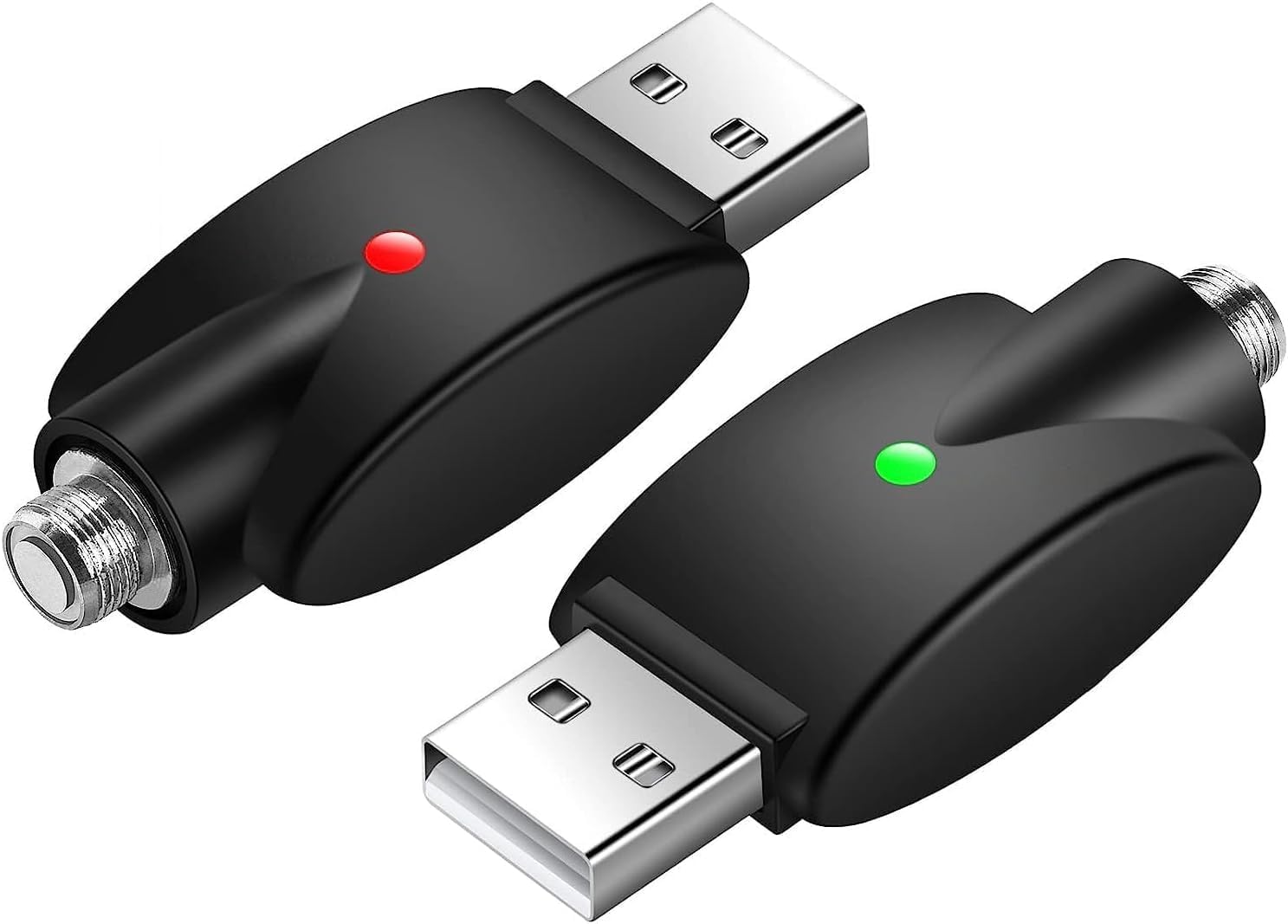 USB Adaptor USB Threaded Cord, Smart USB Charger, Rechargeable Overcharge Protection Adapter Device with LED Indicator, USB Electronic for LED Adaptor[2 Pieces]