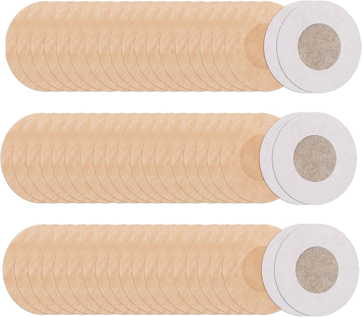 30 Pairs of Nipple Breast Covers Nipple Cover Disposable Breast Pasties Breast Pasties Adhesive Bra Disposable Invisible Seamless Adhesive Bras (Round)