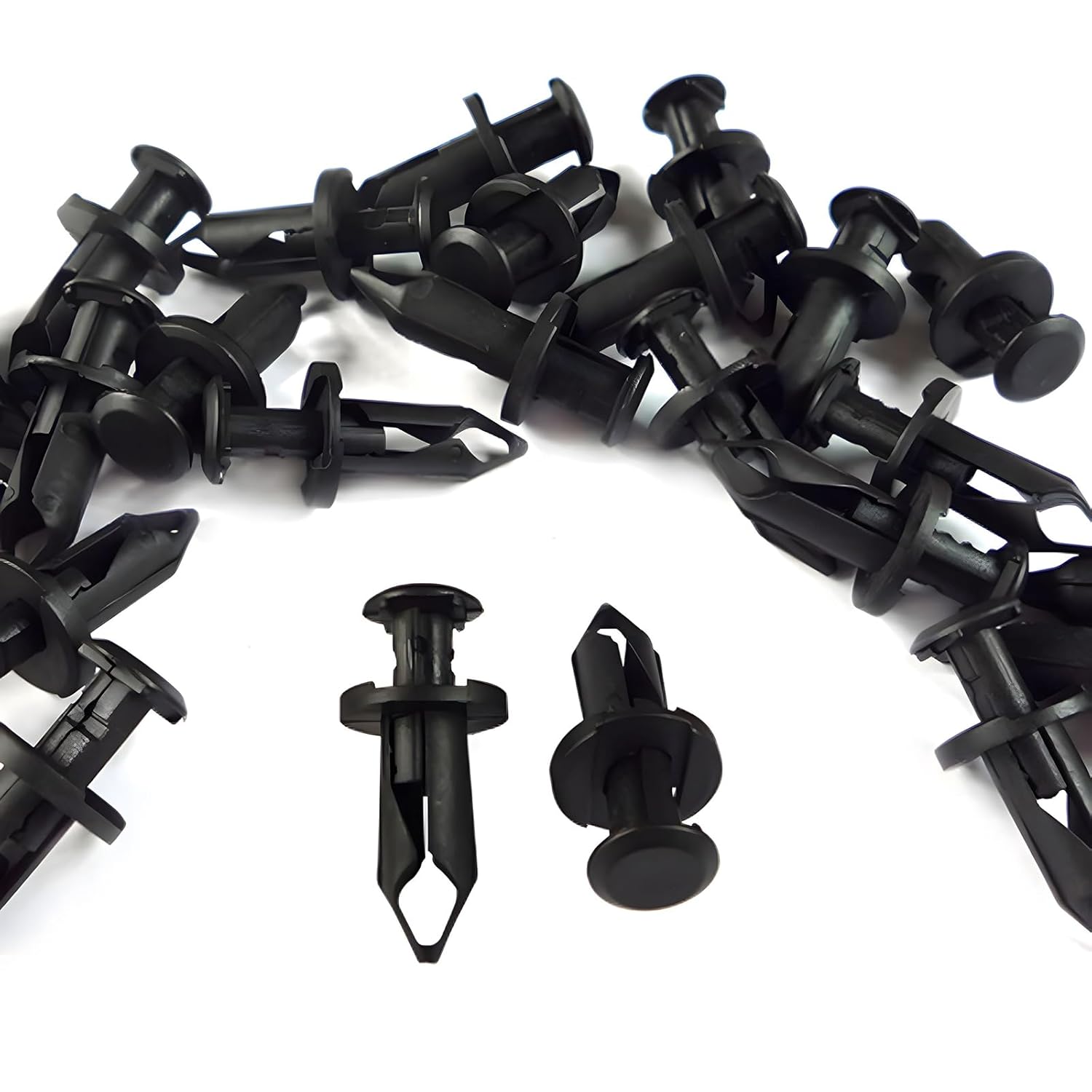 Pack of 100 Replacement for Can Am 293150089 ATV UTV Fit 8mm 5/16 inch Hole Fender Rivet Plastic Clip Push Pin Splash Guard Body Panel Retainer Motorcycle Black Nylon Fastener for Bombardier