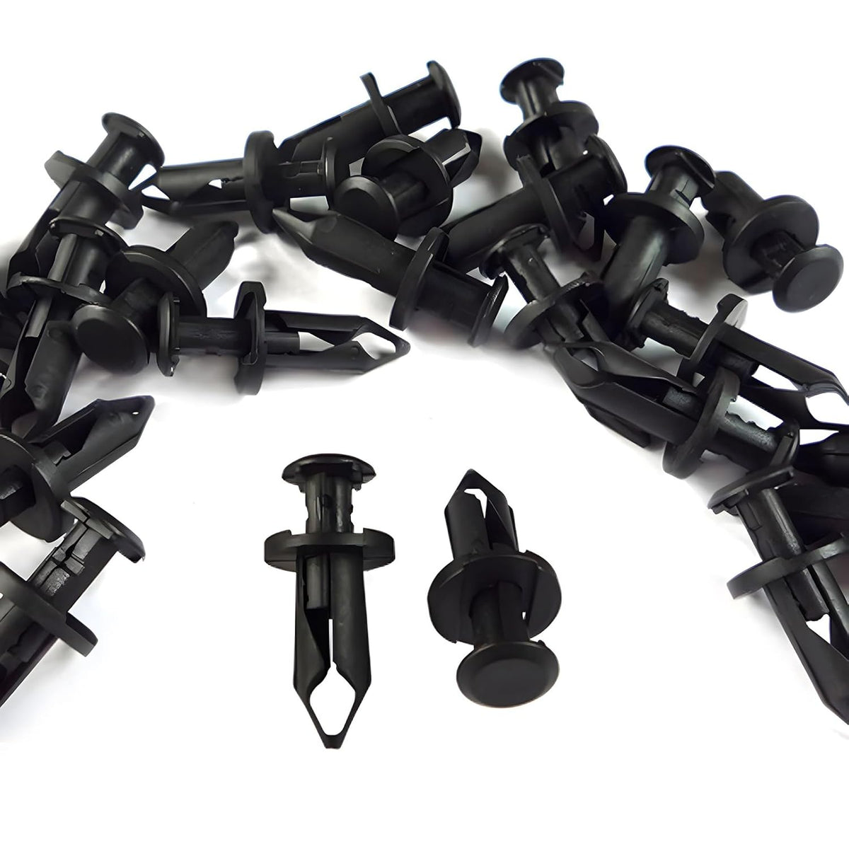 Pack of 100 Replacement for Can Am 293150089 ATV UTV Fit 8mm 5/16 inch Hole Fender Rivet Plastic Clip Push Pin Splash Guard Body Panel Retainer Motorcycle Black Nylon Fastener for Bombardier