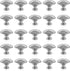 25 Pack Cabinet Hardware Round Knobs Silver Kitchen Mushroom Brushed Nickel Knobs, Cupboard Heavy Knobs, Door Handle Pull for Bathroom Drawer, 1-1/8 inch (29.5mm) (25 Pack)