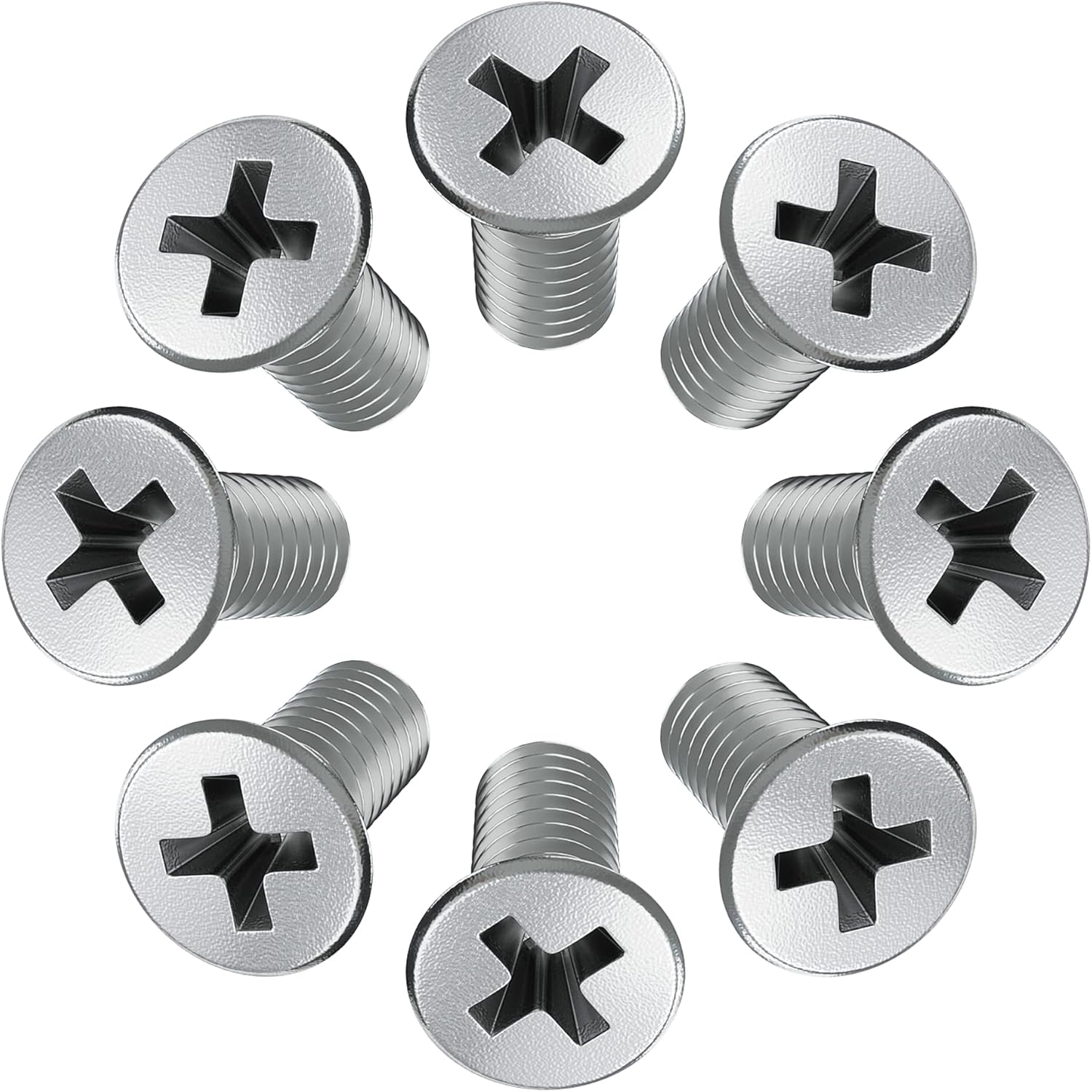 8pcs Screw Rotor Brake Disc Retaining 93600-06014-0H - Set is Best Replacement for Honda, Acura, Hyundai, Kia, Mazda - Front and Rear Stainless Steel Retaining Screws by