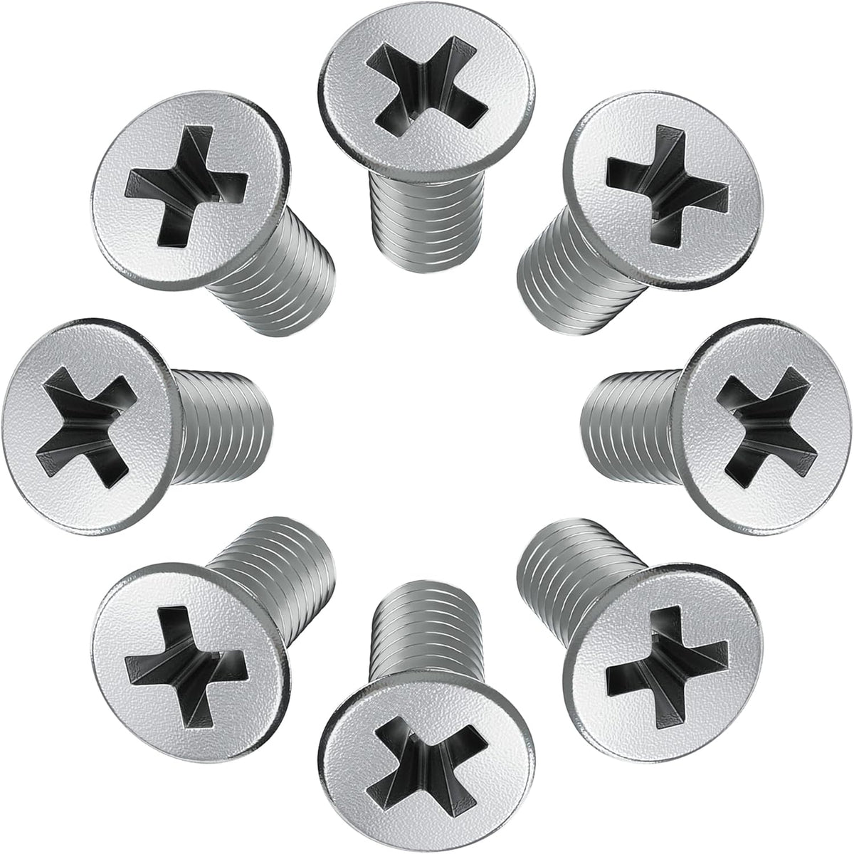 8pcs Screw Rotor Brake Disc Retaining 93600-06014-0H - Set is Best Replacement for Honda, Acura, Hyundai, Kia, Mazda - Front and Rear Stainless Steel Retaining Screws by
