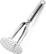 Potato Masher,Professional 18-10 Stainless Steel Potato Masher.Garlic Press,Cooking and Kitchen Gadget