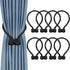 8 PCS Magnetic Curtain Tiebacks, European Style Convenient Drape Tie Backs, Decorative Drape Tie Backs Holdback Holder for Window Draperies, No Tools Required for Christmas Home Holiday Décor