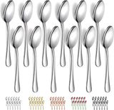 Dinner Spoons 12 Pieces 18.5cm, Stainless Steel Soup Spoons, Table Spoon, Sturdy and Durable for Home and Restauroom Daily Use, Easy to Clean, Dishwasher Safe