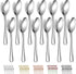 Dinner Spoons 12 Pieces 18.5cm, Stainless Steel Soup Spoons, Table Spoon, Sturdy and Durable for Home and Restauroom Daily Use, Easy to Clean, Dishwasher Safe