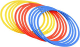 Speed and Agility Training Rings,  12Pcs 12" Multifunction Ring Toss Game Rings, Speed Agility Tennis Soccer Basketball Aid for Hurdles Exercise Fitness Workouts Obstacle Course Challenges