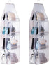 Hanging Handbag Purse Organizer,  2 Pack Transparent Hanging Closet Organizer with 8 Pockets, Washable Dust Proof Nylon Storage Bag for Closet and Wardrobe