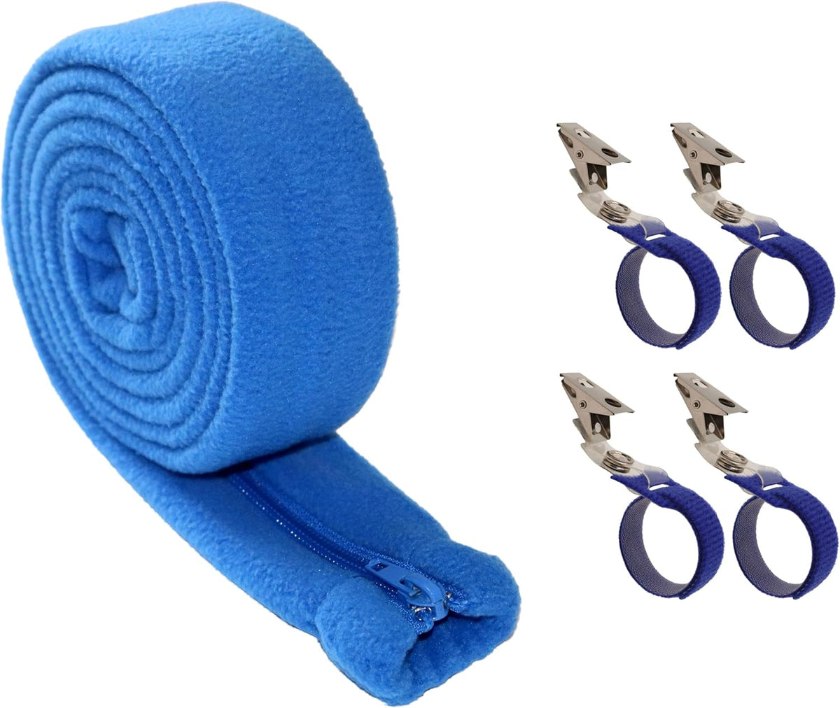 CPAP Hose Cover with 4 Holding Clips, Soft Fleece Tubing Wrap Insulator with Zipper, Universal and fit All CPAP 6ft tubing, Comfortable CPAP Supplies, CPAP Accessories,