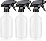 Plastic Spray Bottles 3 Pack, Refillable 16 oz Empty Spray Bottle for Cleaning Solution, Durable and Powerful Nozzle, Spray Bottles for Hair, Plants, Cleaner, Oil