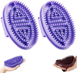 Meridian Brush Massage Brush, Handheld Meridian Brush Massage Body, Cepillos De Meridianos, Full Body Massage Brush, Suitable for Daily Home Use and Bath Spa (Purple 2pcs)