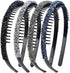 4Pcs Rhinestone Headband with Teeth,Fashion Non Slip Head Bands Headbands Crystal Hairband Sparkly Diamond Hairbands Hair Accessories for Women Girls Bride Bridesmaids Wedding