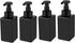 Foaming Soap Dispenser, 15oz Refillable Pump Bottle Plastic for Liquid Soap, Shampoo, Body Wash, 4 Pcs, Black