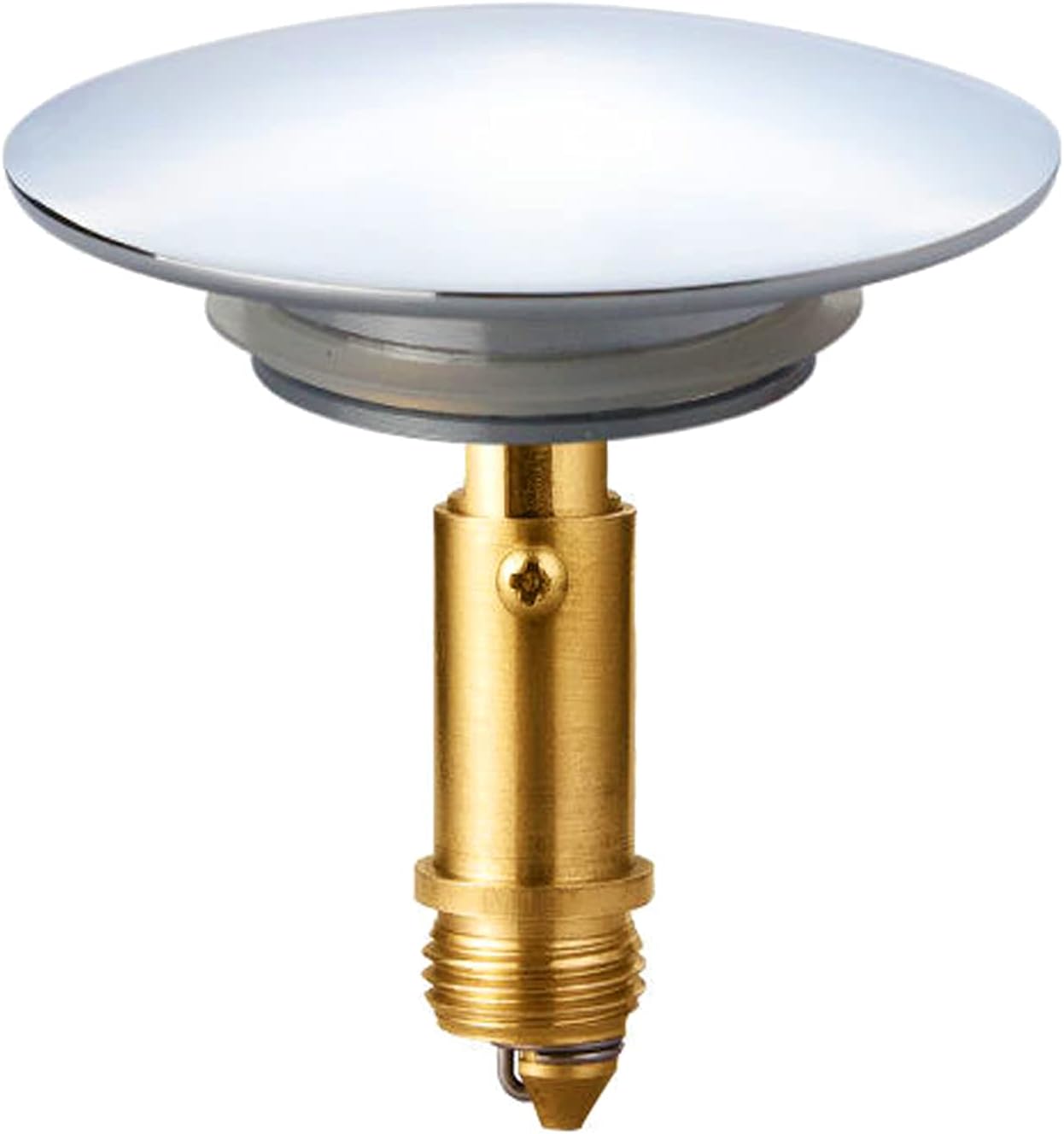 Pop-Up Click Clack Plug,66 mm Bathroom Basin Sink Button Drain,Suitable for Kitchen Bathroom Washbasin, Solid Brass Chrome Platedplug