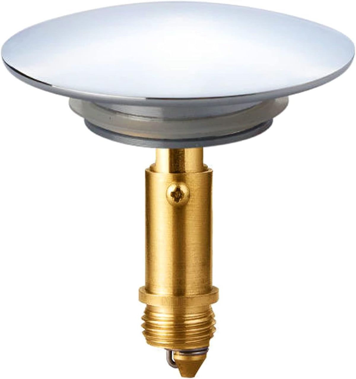Pop-Up Click Clack Plug,66 mm Bathroom Basin Sink Button Drain,Suitable for Kitchen Bathroom Washbasin, Solid Brass Chrome Platedplug