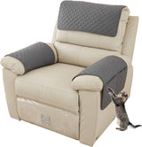 Armrest Chair Covers, Stretch Armchair Couch Arm Rest Cover, Waterproof Armchair Slipcover Nonslip Quilted Furniture Protector for Pets Leather Sofa Couch (Dark Gray,1 Person (Set of 3))