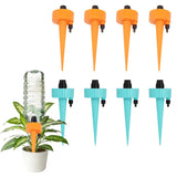 8 Pack Self Watering Spikes, Automatic Plant Irrigation Drippers, Plastic Self Watering Device with Adjustable Control Valve for Indoor & Outdoor Plants and Flowers, Easy to Install