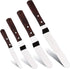 4PCS Offset Spatula Icing Spatula Set 4" 6" 8" 10" Professional Stainless Steel Cake Spatula Frosting Spatula Set with Wooden Handle (Angled)