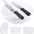 11 Inch Cake Rotating Turntable with 2 Icing Spatula and 3 Icing Smoother, Cake Rotating Turntable Stand White Baking Cake Decorating Supplies (6 PCS)