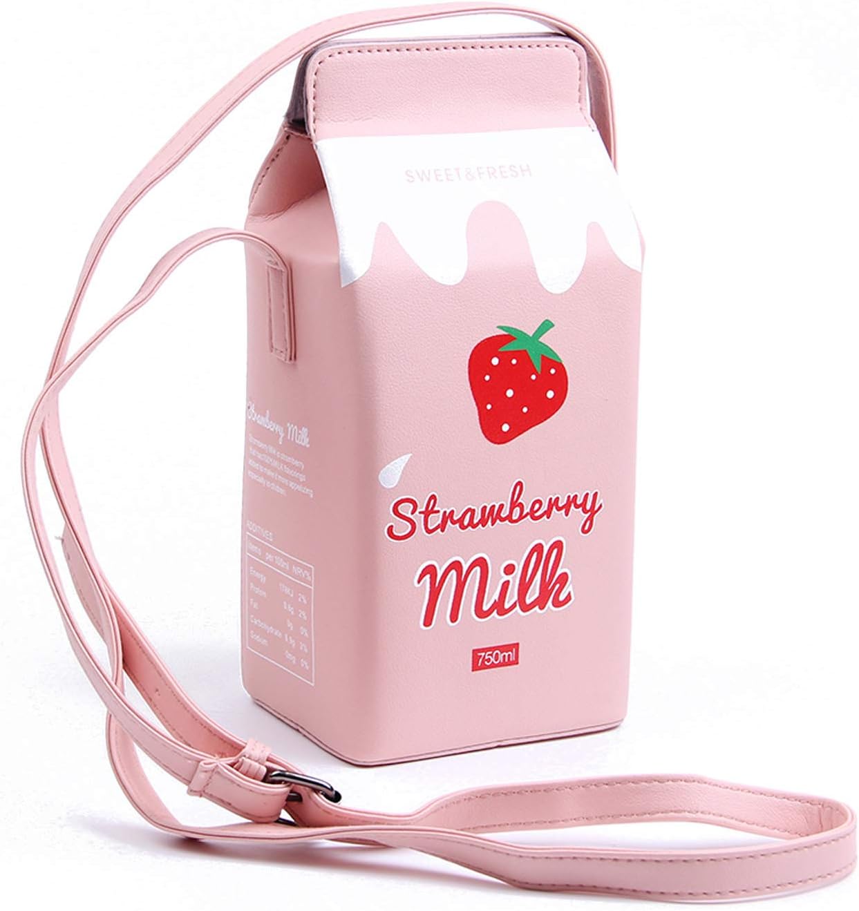 Girls Fruits Banana Strawberry Milk Box Cross Body Purse Bag Women Phone Wallet Shoulder Bags