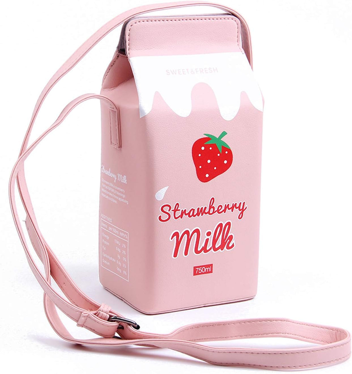 Girls Fruits Banana Strawberry Milk Box Cross Body Purse Bag Women Phone Wallet Shoulder Bags