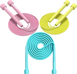 Kids Jump Rope, 3-Pack Set, Jump Rope for Kids 8-12, Beginners, and Adults - Lightweight, Tangle-Free, Adjustable PVC Rope - Jump Rope Kids, Jump Rope for Women (3 pcs)