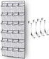 Over The Door Shoe Organizer 24 Large Mesh Pockets, White