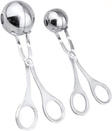 DodoBee Meatball Scoop Ball Maker, 2PCS Stainless Steel Meat Baller Tongs, Cake Pop Maker Meatball Scooper Cake Pop Scooper Melon Baller Rice Dough Ice Tongs for Kitchen Tools, Ball Size 1.38"&1.78"