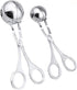DodoBee Meatball Scoop Ball Maker, 2PCS Stainless Steel Meat Baller Tongs, Cake Pop Maker Meatball Scooper Cake Pop Scooper Melon Baller Rice Dough Ice Tongs for Kitchen Tools, Ball Size 1.38"&1.78"